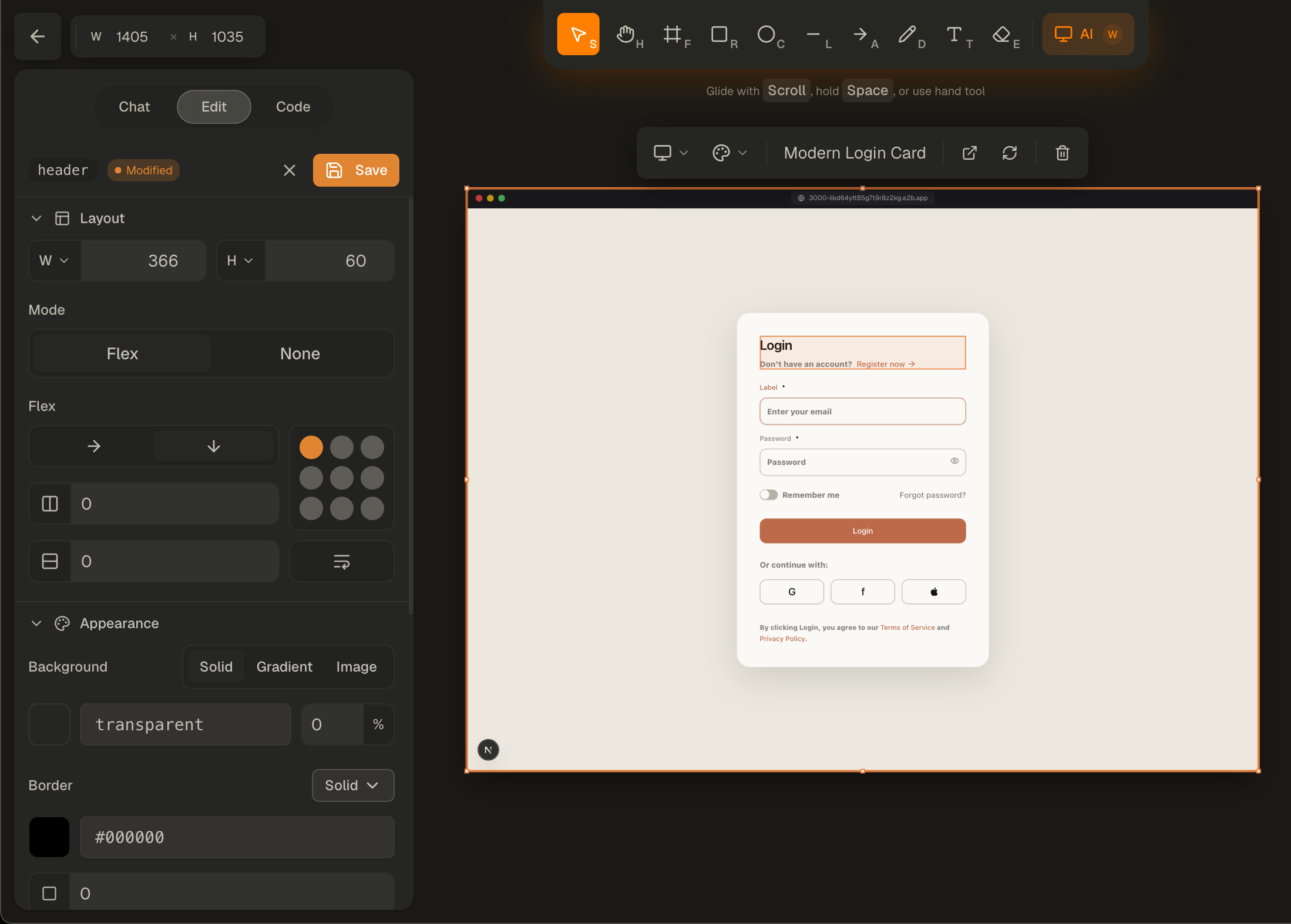Professional visual editor